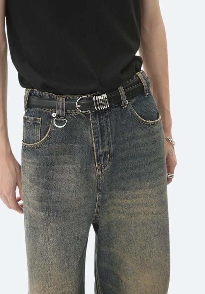 Grunge Wide Leg Denim Jeans Grunge Wide Leg Denim Jeans
