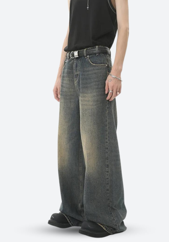 Grunge Wide Leg Denim Jeans Grunge Wide Leg Denim Jeans