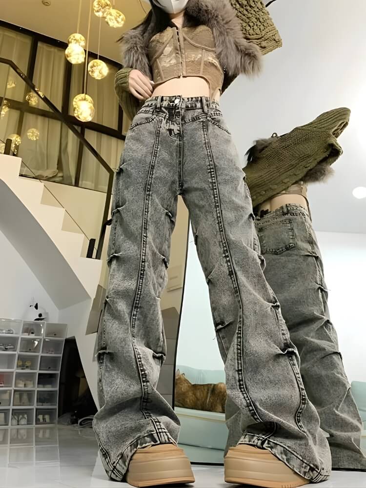 Grunge Wide Leg Jeans Grunge Wide Leg Jeans
