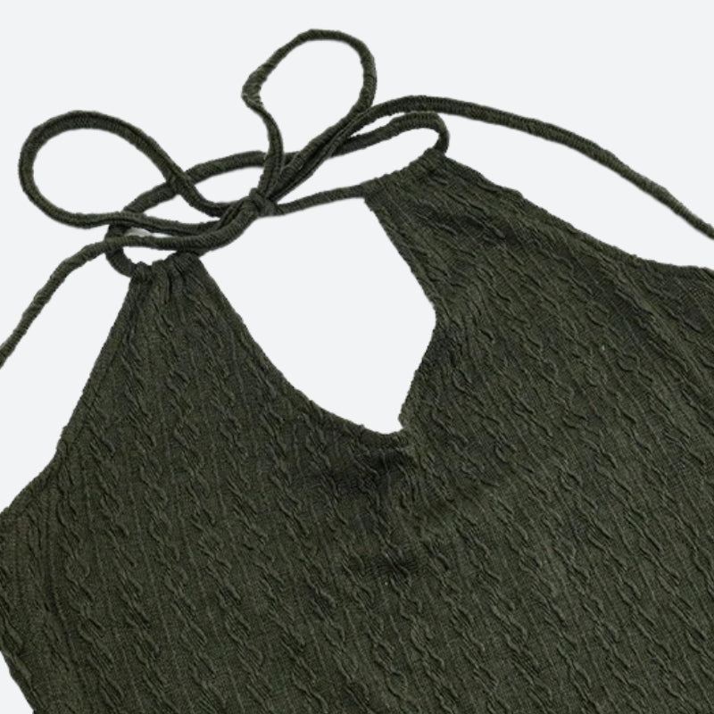 Halter Neck Knitted Mini Dress Halter Neck Knitted Mini Dress