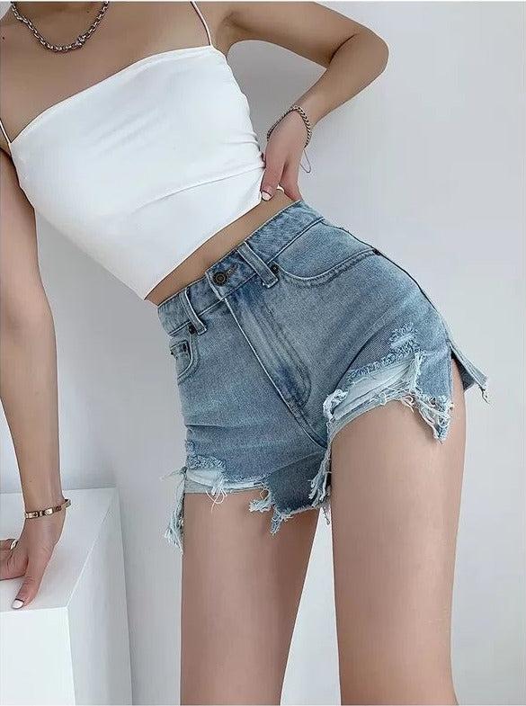 High Waist Extra Distressed Jean Shorts High Waist Extra Distressed Jean Shorts