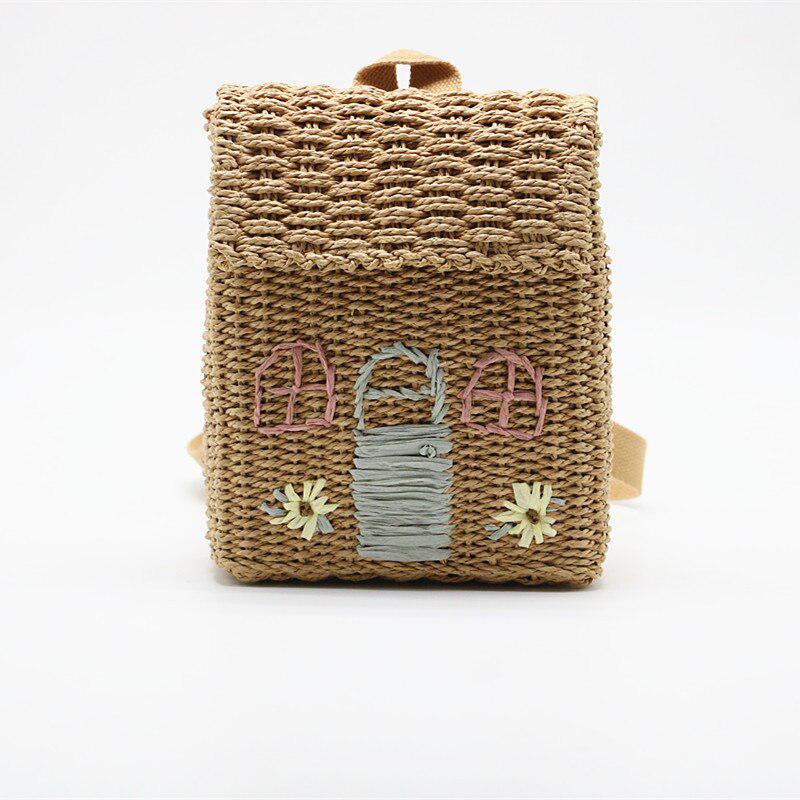 Home Design Straw Backpack Home Design Straw Backpack