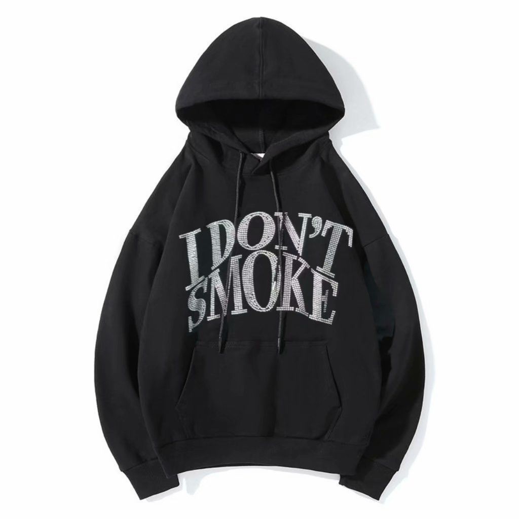 I Don't Smoke Rhinestone Hoodie I Don't Smoke Rhinestone Hoodie