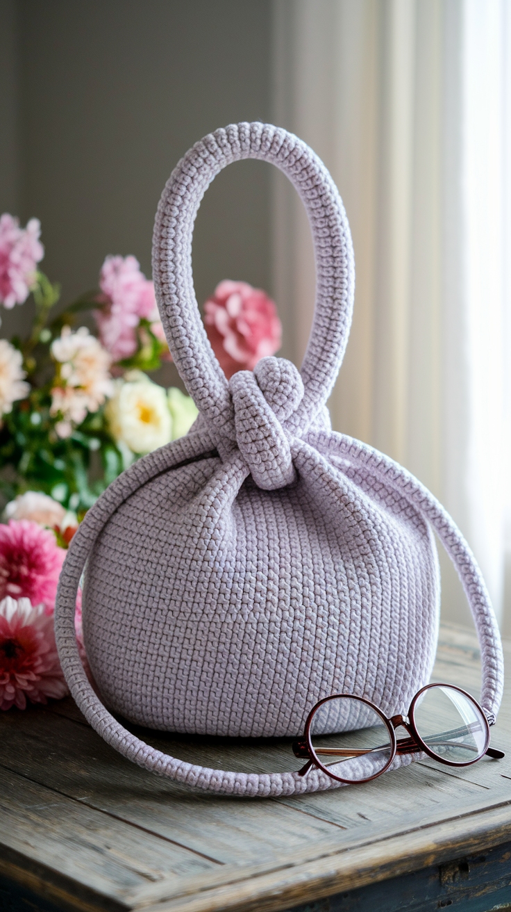 Japanese Knot Bag Crochet Patterns for Beginners outfit idea