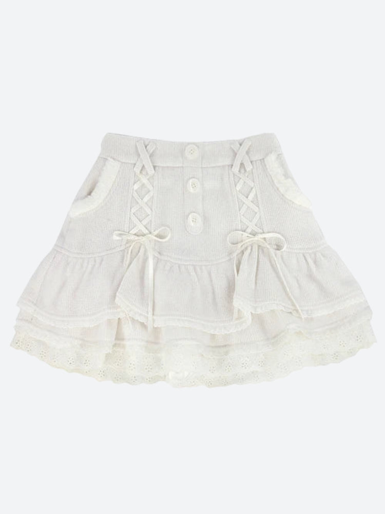 Kawaii Ruffled Layered Lace Mini Skirt Kawaii Ruffled Layered Lace Mini Skirt
