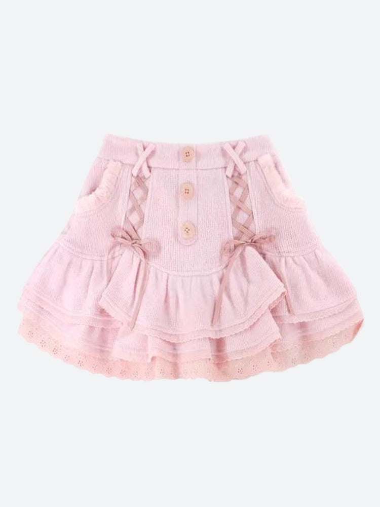 Kawaii Ruffled Layered Lace Mini Skirt Kawaii Ruffled Layered Lace Mini Skirt