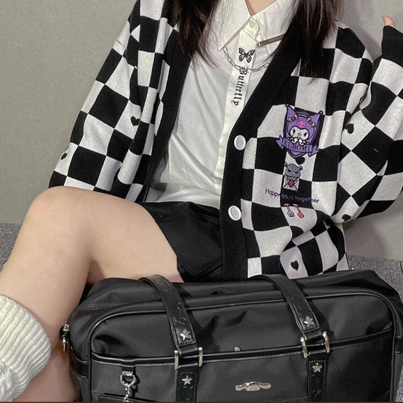 Kuromi Buttoned Black Cardigan Kuromi Buttoned Black Cardigan