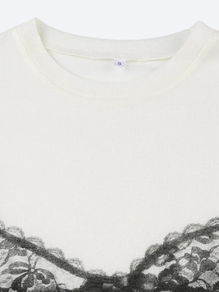 Lace Bra Tee Lace Bra Tee