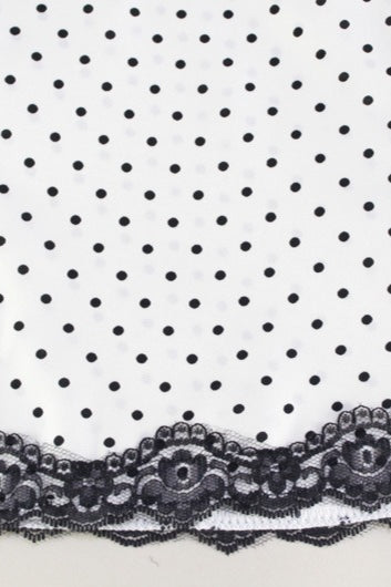 Lace-Trim V-Neck Polka Dot Halter Backless Mini Dress Lace-Trim V-Neck Polka Dot Halter Backless Mini Dress