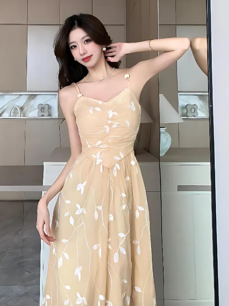 Leaves Mesh Midi Dress Leaves Mesh Midi Dress