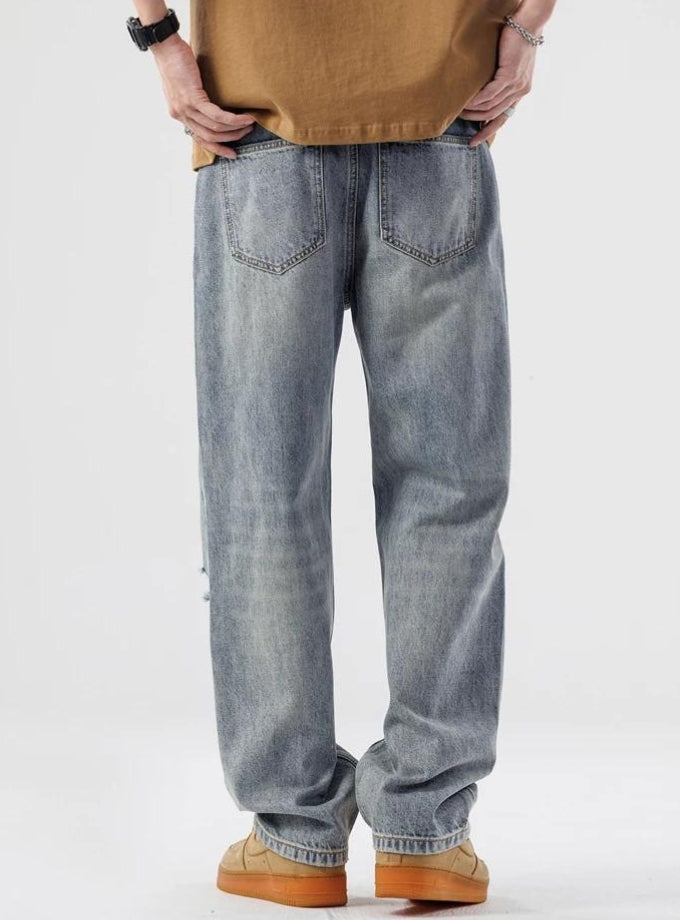 Light Wash Distressed Knee Jeans Light Wash Distressed Knee Jeans