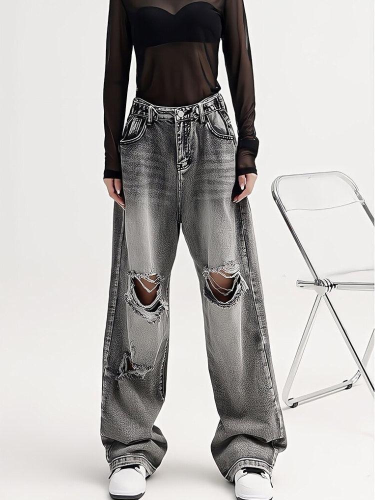 Light Wash Low Rise Ripped Jeans Light Wash Low Rise Ripped Jeans
