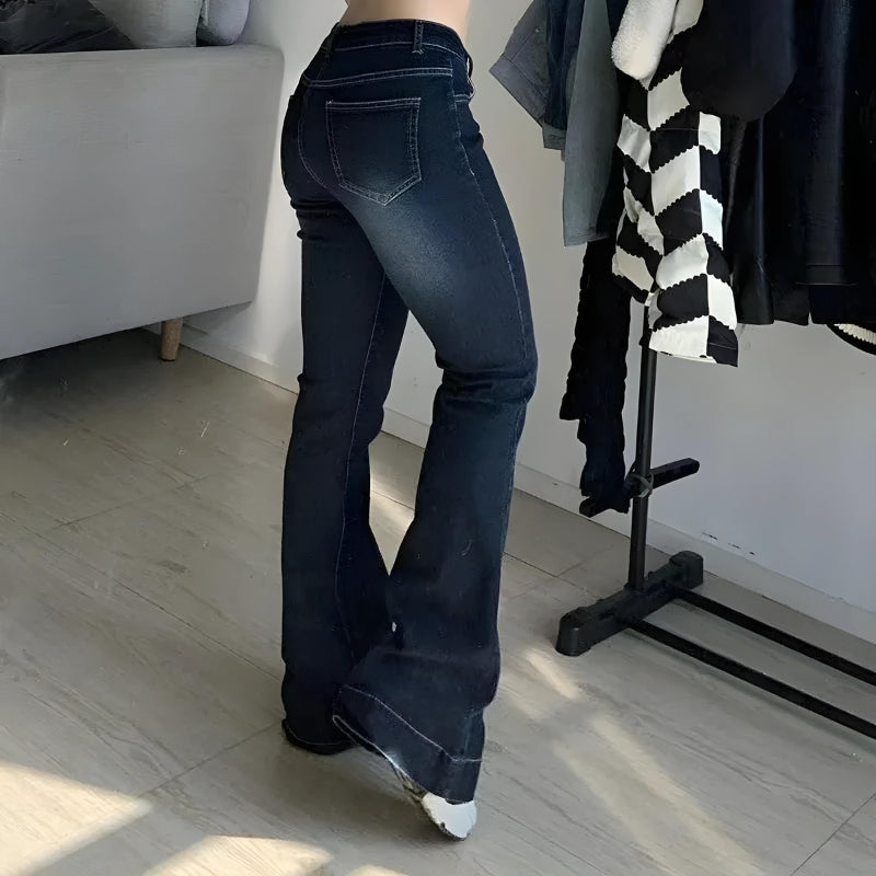 Low Rise Flare Denim Jeans Low Rise Flare Denim Jeans
