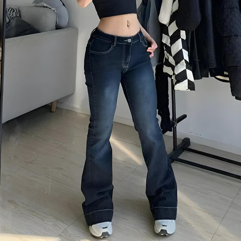 Low Rise Flare Denim Jeans Low Rise Flare Denim Jeans