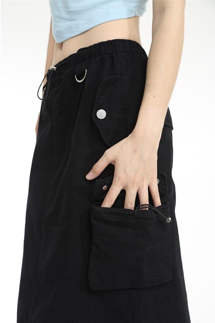 Low Rise Parachute Maxi Skirt Low Rise Parachute Maxi Skirt