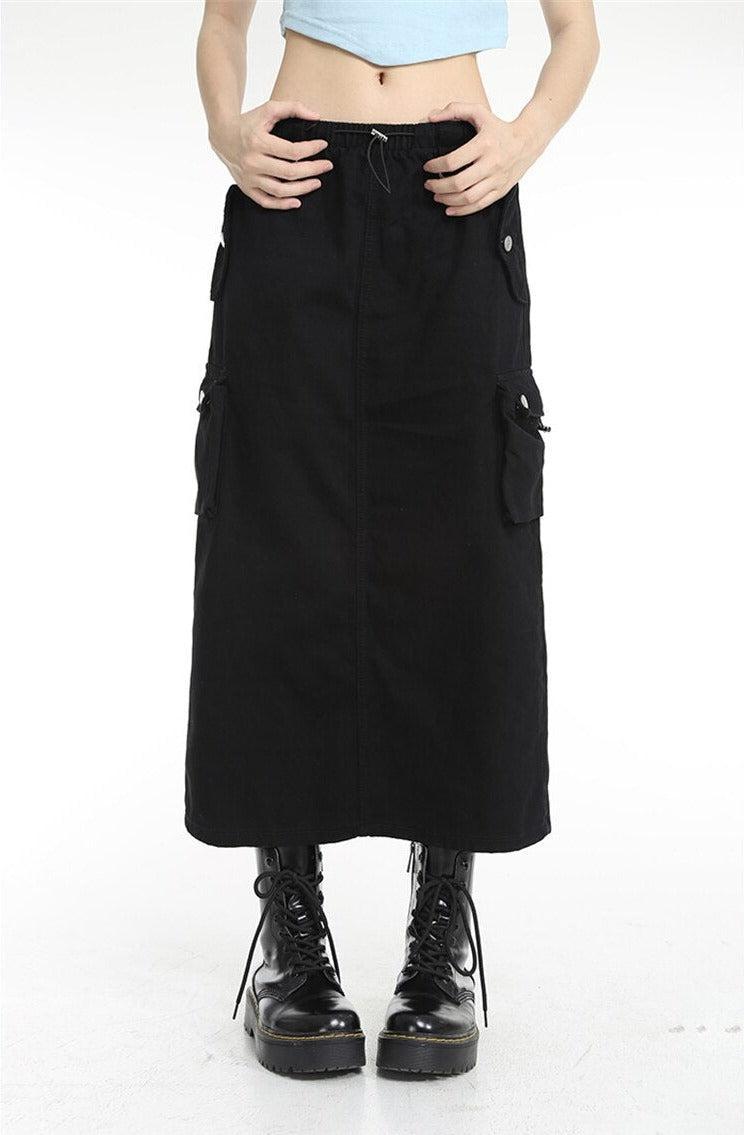 Low Rise Parachute Maxi Skirt Low Rise Parachute Maxi Skirt