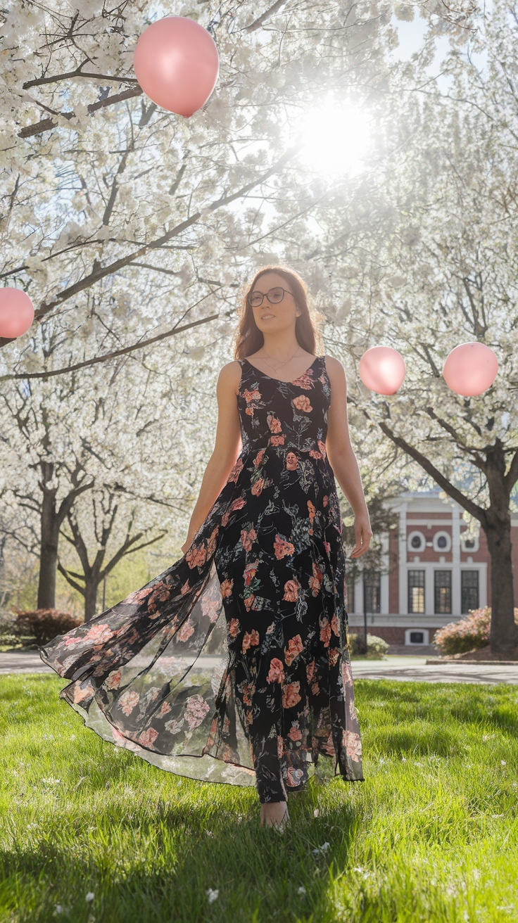 Choosing the Perfect Maxi Dress Graduation for Your Day outfit idea