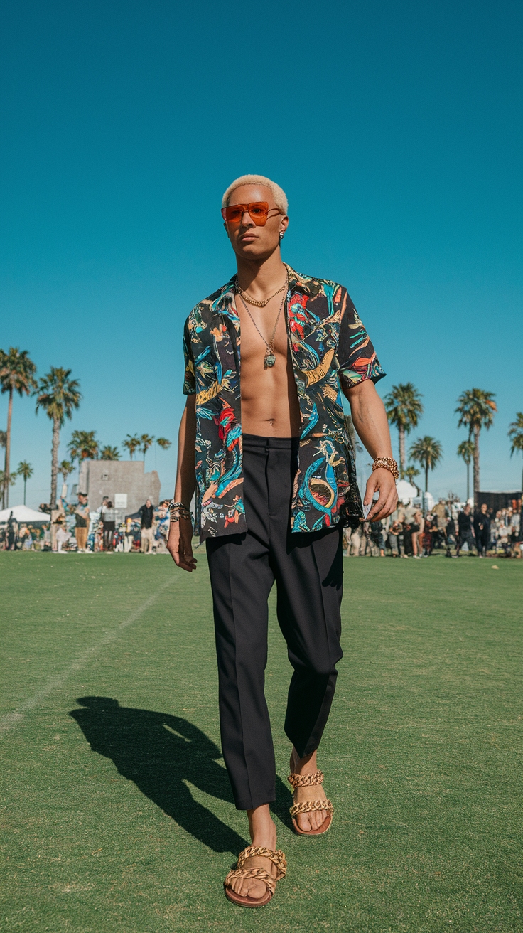 Men Coachella Outfits Festival Style Trends outfit idea