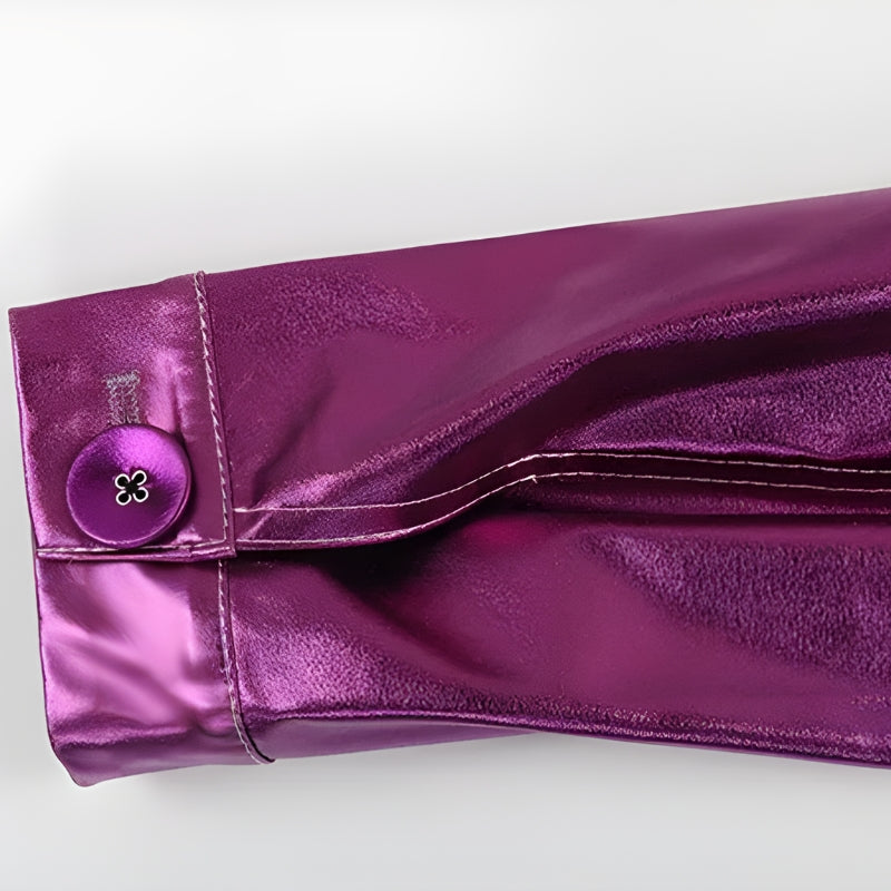 Metallic Fuchsia Faux Leather Jacket Metallic Fuchsia Faux Leather Jacket