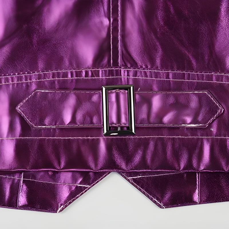 Metallic Fuchsia Faux Leather Jacket Metallic Fuchsia Faux Leather Jacket