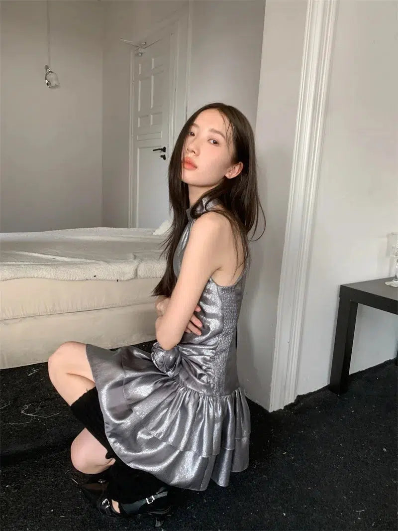 Metallic Mini Dress Metallic Mini Dress