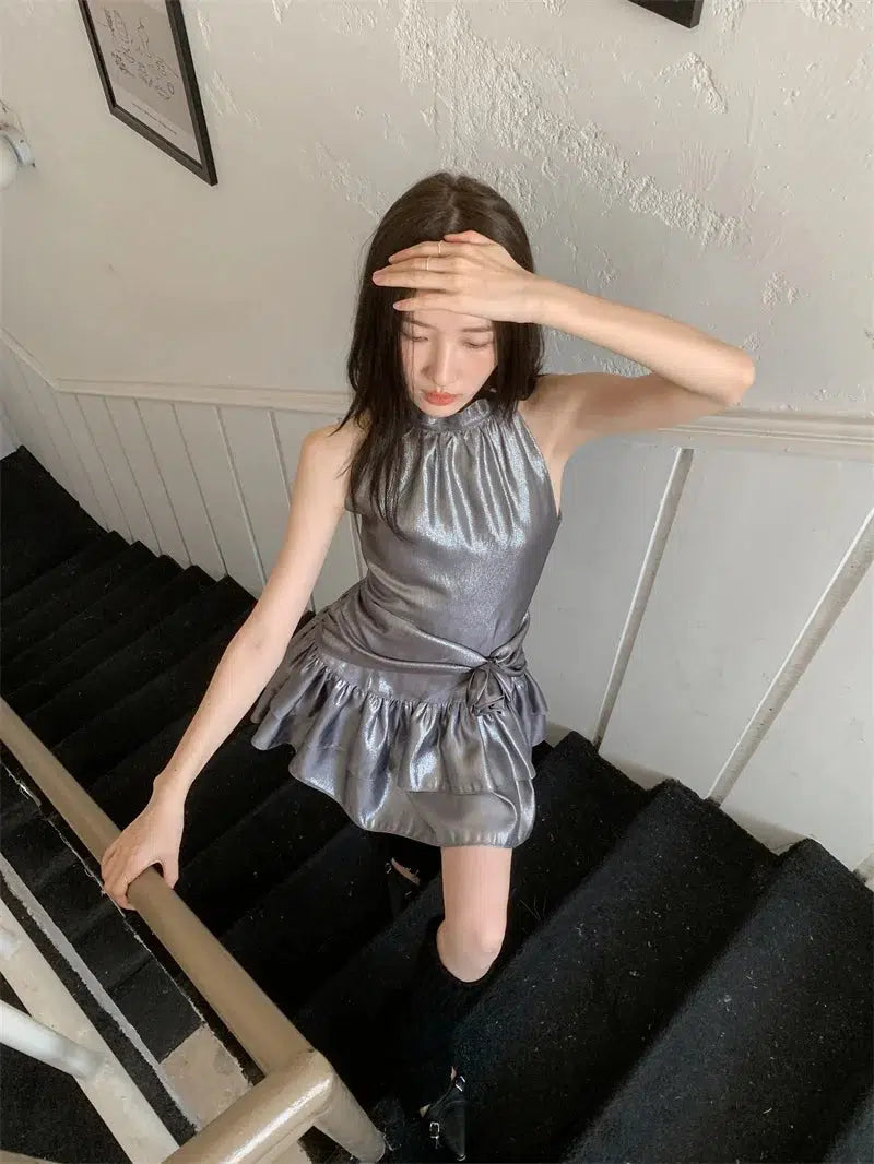 Metallic Mini Dress Metallic Mini Dress