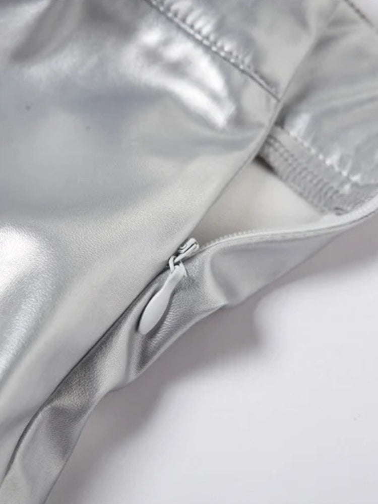 Metallic Silver Maxi Dress Metallic Silver Maxi Dress