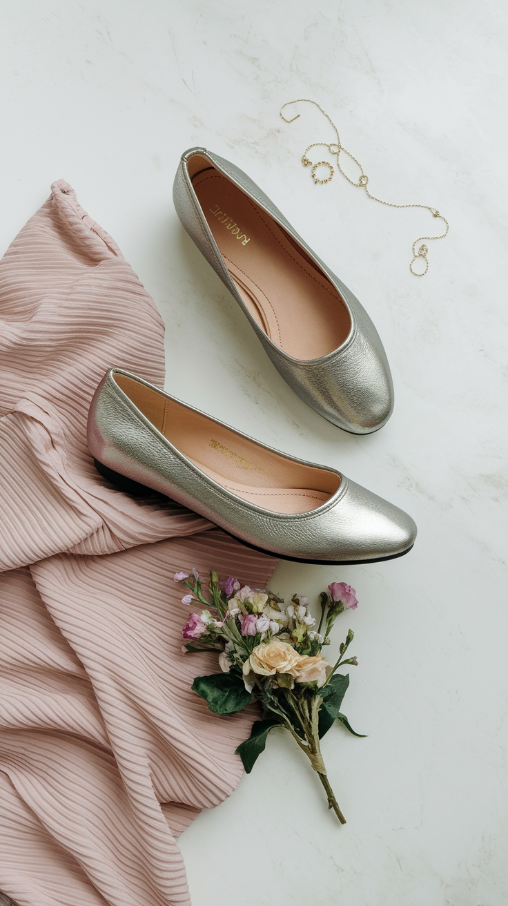 Metallic Ballet Flats Outfit: Elegance Meets Comfort outfit idea