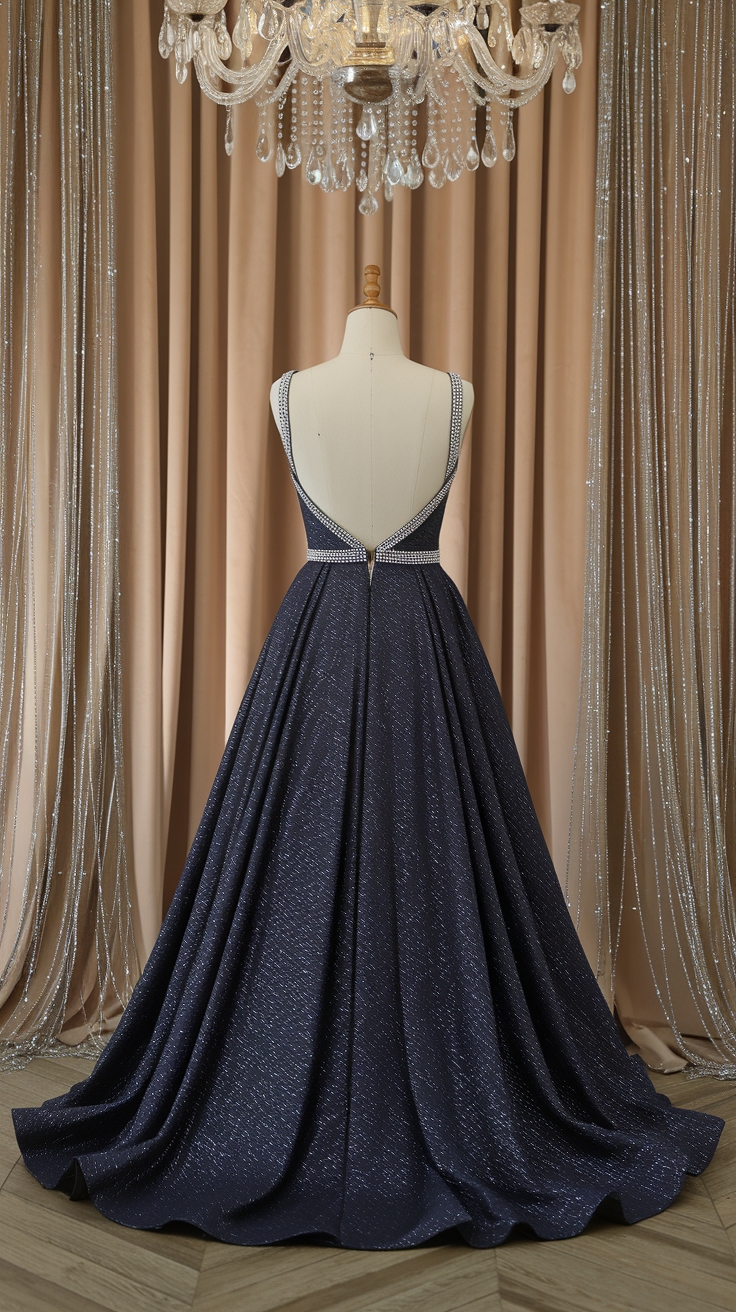 Show-Stopping Metallic Evening Gown Choices outfit idea