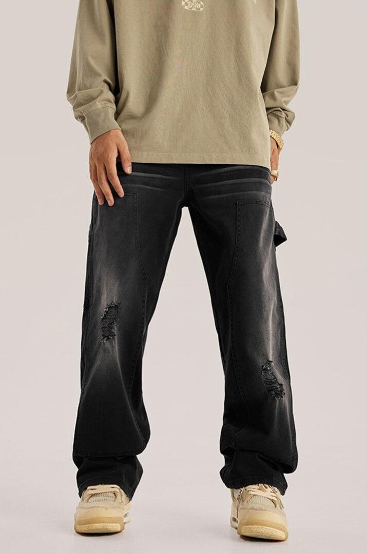 Mid Rise Washed Distressed Jeans Mid Rise Washed Distressed Jeans
