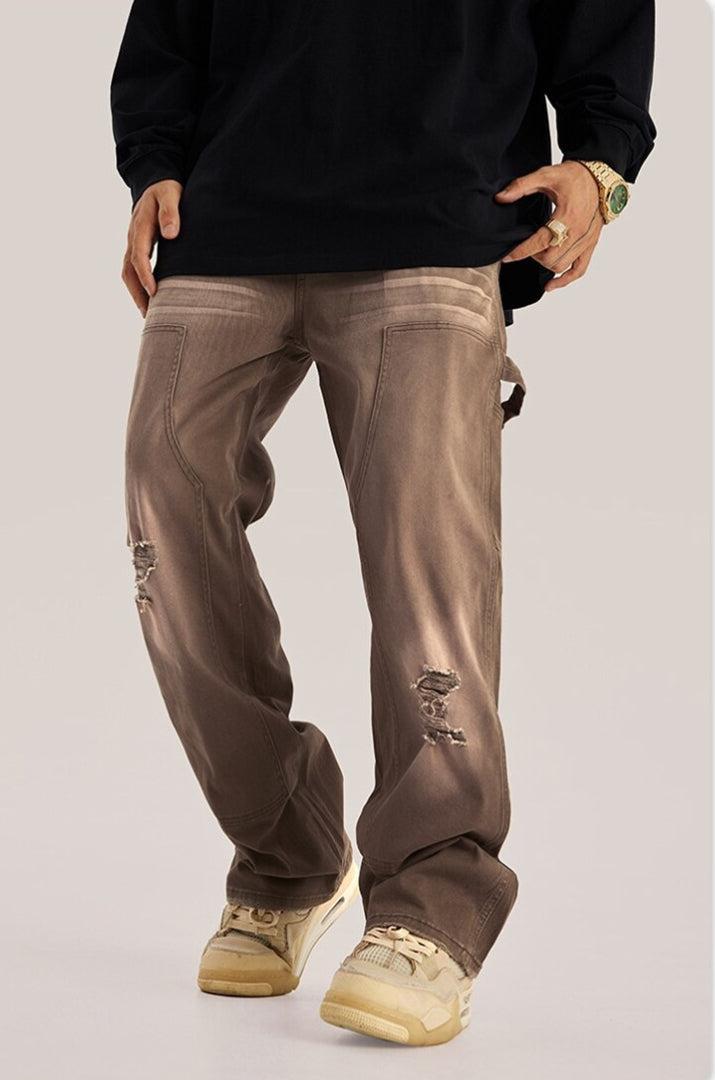 Mid Rise Washed Distressed Jeans Mid Rise Washed Distressed Jeans