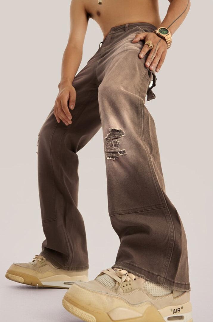 Mid Rise Washed Distressed Jeans Mid Rise Washed Distressed Jeans