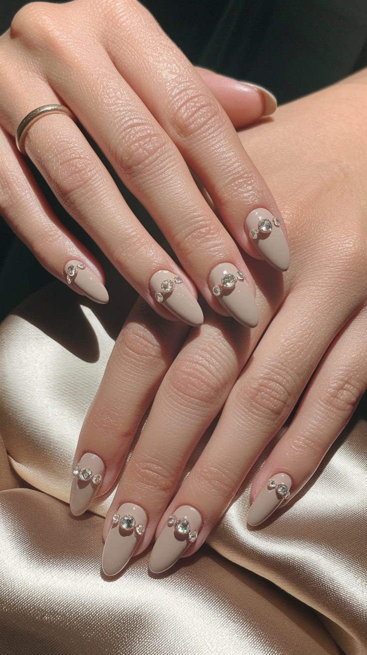Nail Art with Gems for a Touch of Elegance outfit idea