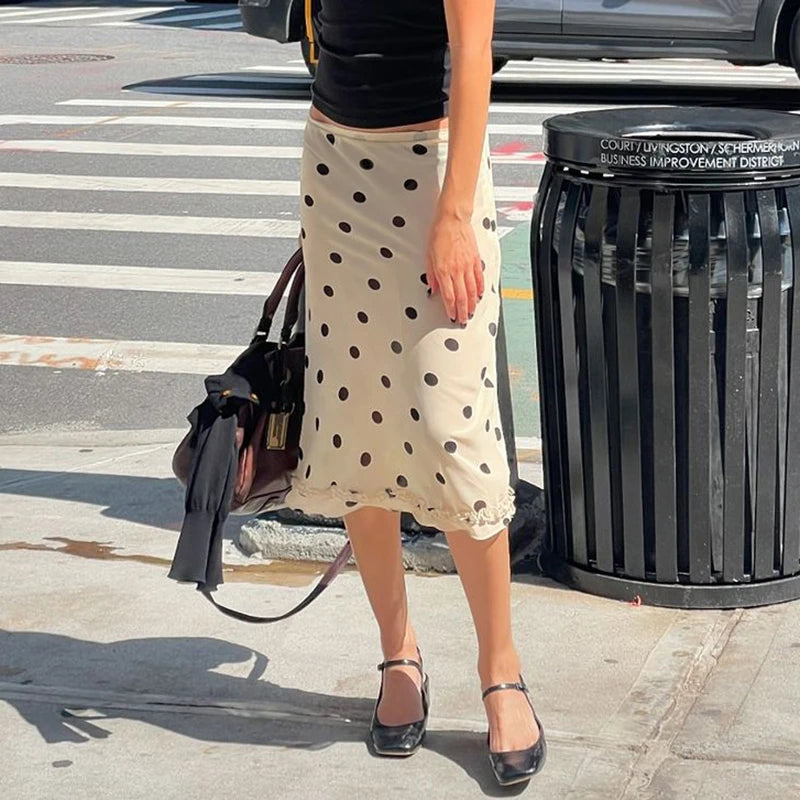 Old Money Polka Dot Midi Skirt Old Money Polka Dot Midi Skirt