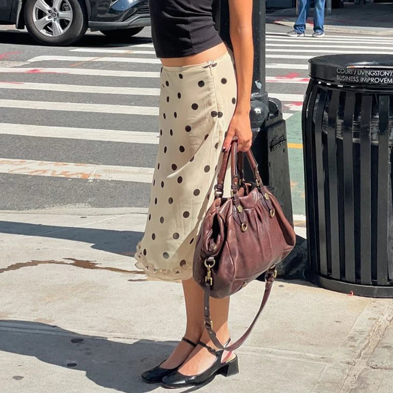 Old Money Polka Dot Midi Skirt Old Money Polka Dot Midi Skirt