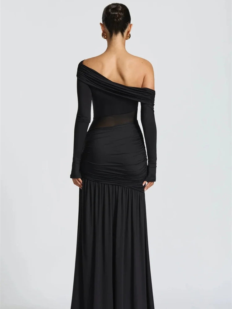 One Shoulder High Slit Maxi Dress One Shoulder High Slit Maxi Dress