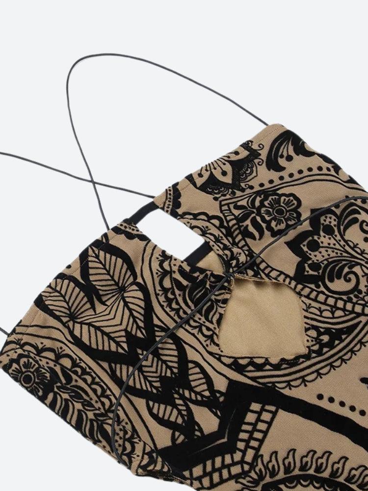 Paisley Cut Out Mini Dress Paisley Cut Out Mini Dress