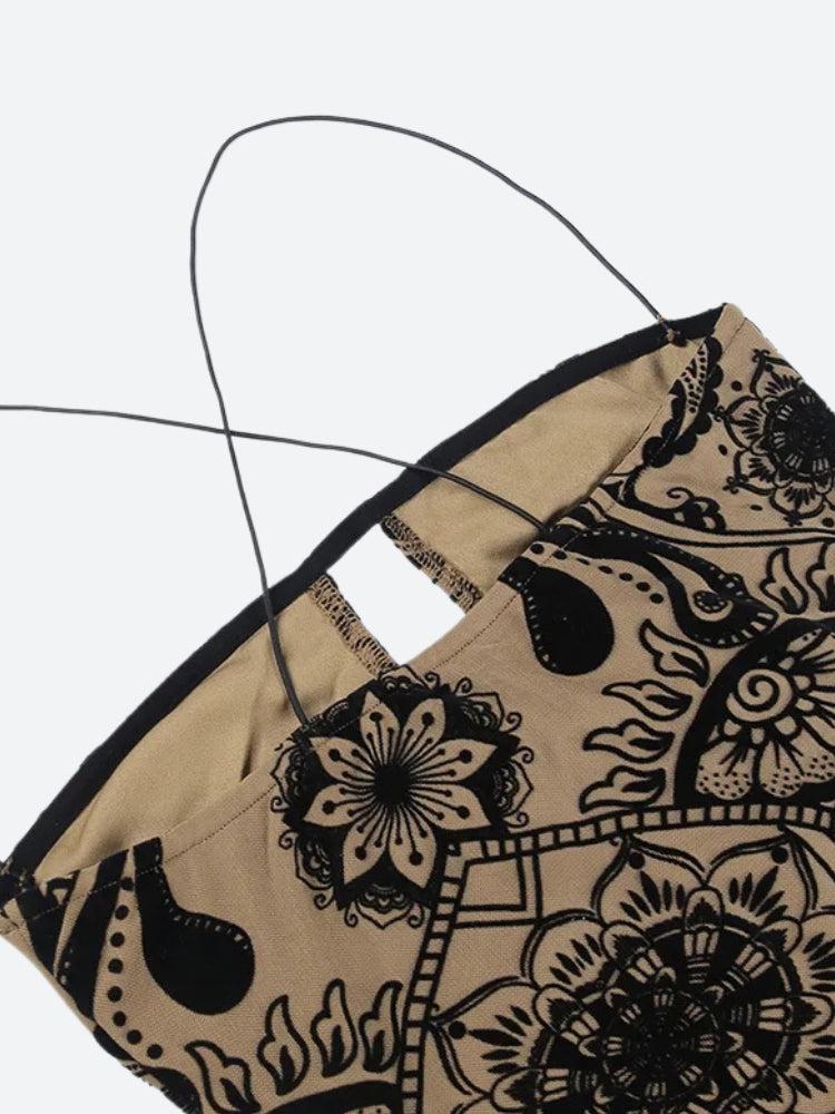 Paisley Cut Out Mini Dress Paisley Cut Out Mini Dress