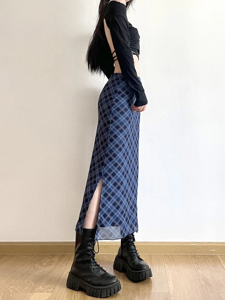 Plaid Midi Skirt Plaid Midi Skirt