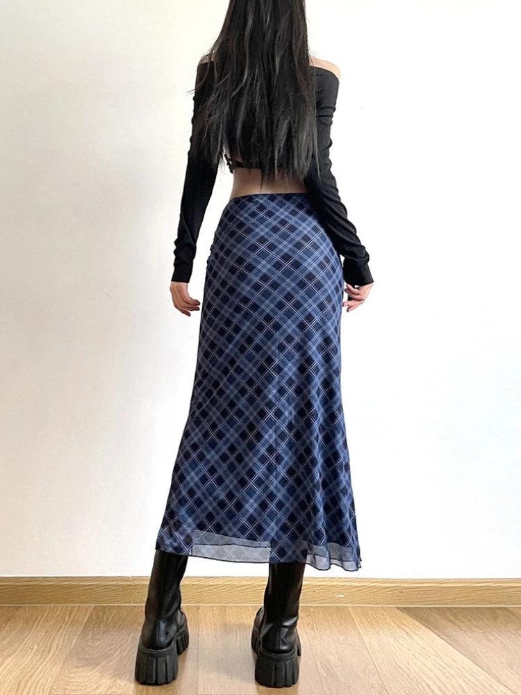 Plaid Midi Skirt Plaid Midi Skirt