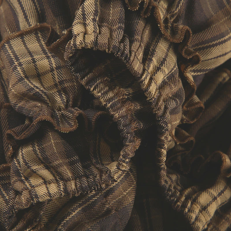 Plaid Ruffled Mini Skirt Plaid Ruffled Mini Skirt