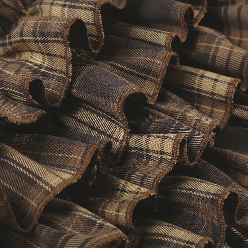 Plaid Ruffled Mini Skirt Plaid Ruffled Mini Skirt