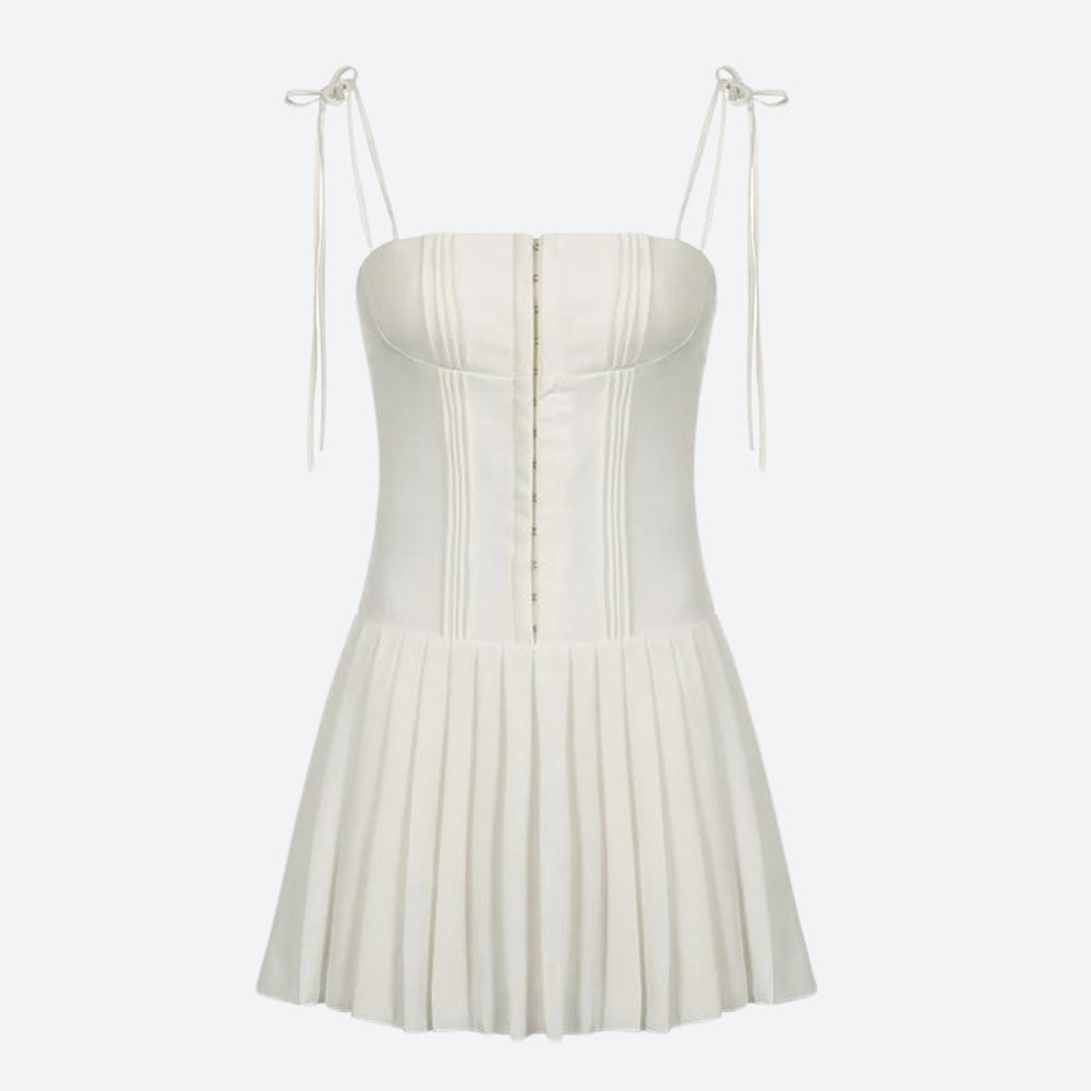 Pleated Corset Mini Dress Pleated Corset Mini Dress
