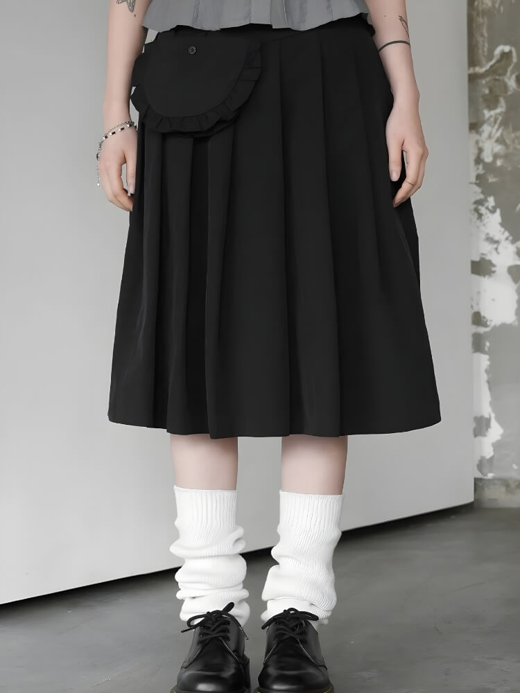 Pleated Pocket Midi Skirt Pleated Pocket Midi Skirt