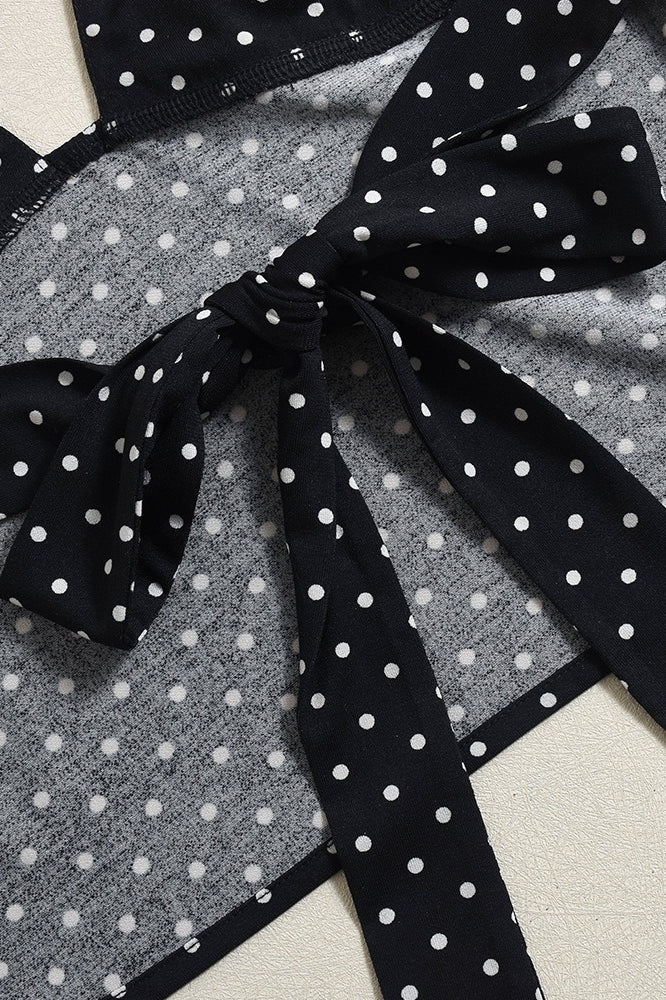 Polka Dot Backless Halter Crop Top Polka Dot Backless Halter Crop Top