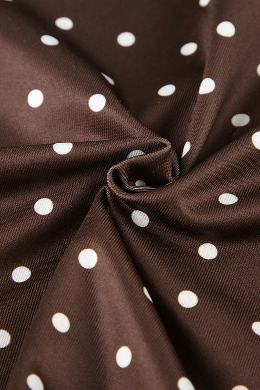 Polka Dot Color-Block V-Neck Bodycon Mini Dress Polka Dot Color-Block V-Neck Bodycon Mini Dress