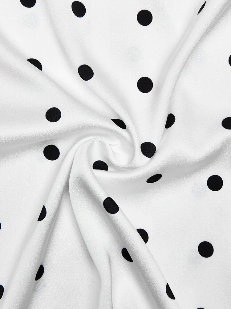 Polka Dot Lace Trim Mini Dress Polka Dot Lace Trim Mini Dress