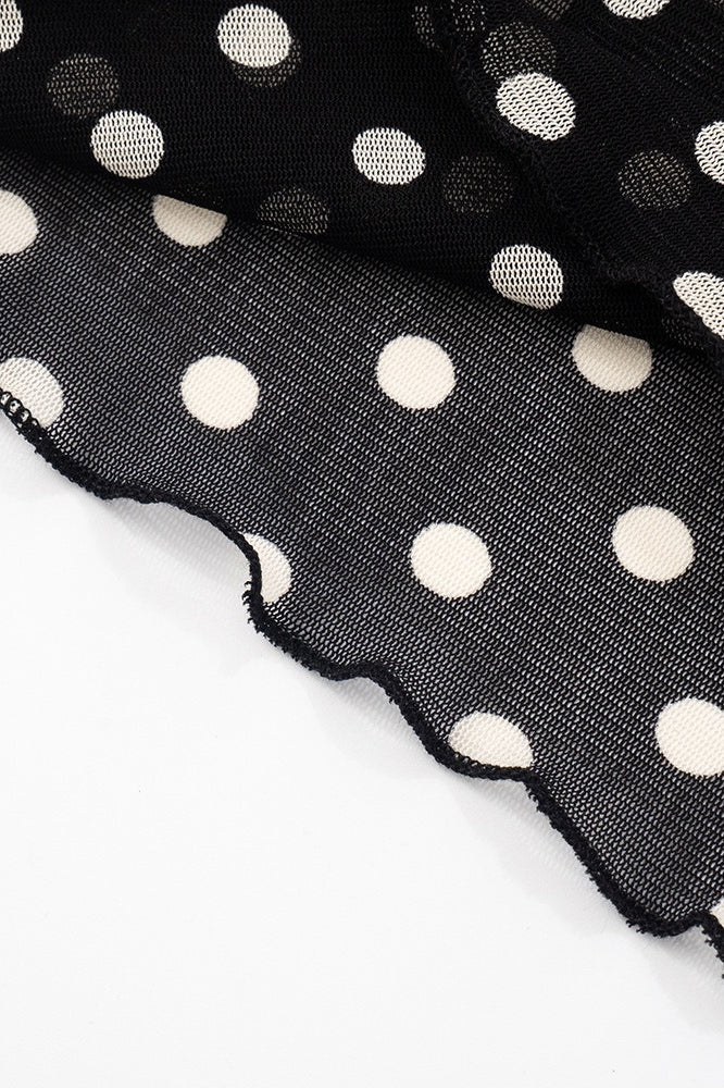 Polka Dot Sleeveless Top Two Pieces Set Polka Dot Sleeveless Top Two Pieces Set
