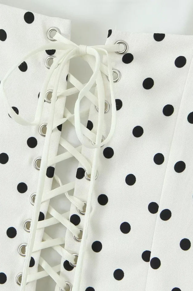 Polka Dot Square Neck Cami Mini Dress Polka Dot Square Neck Cami Mini Dress