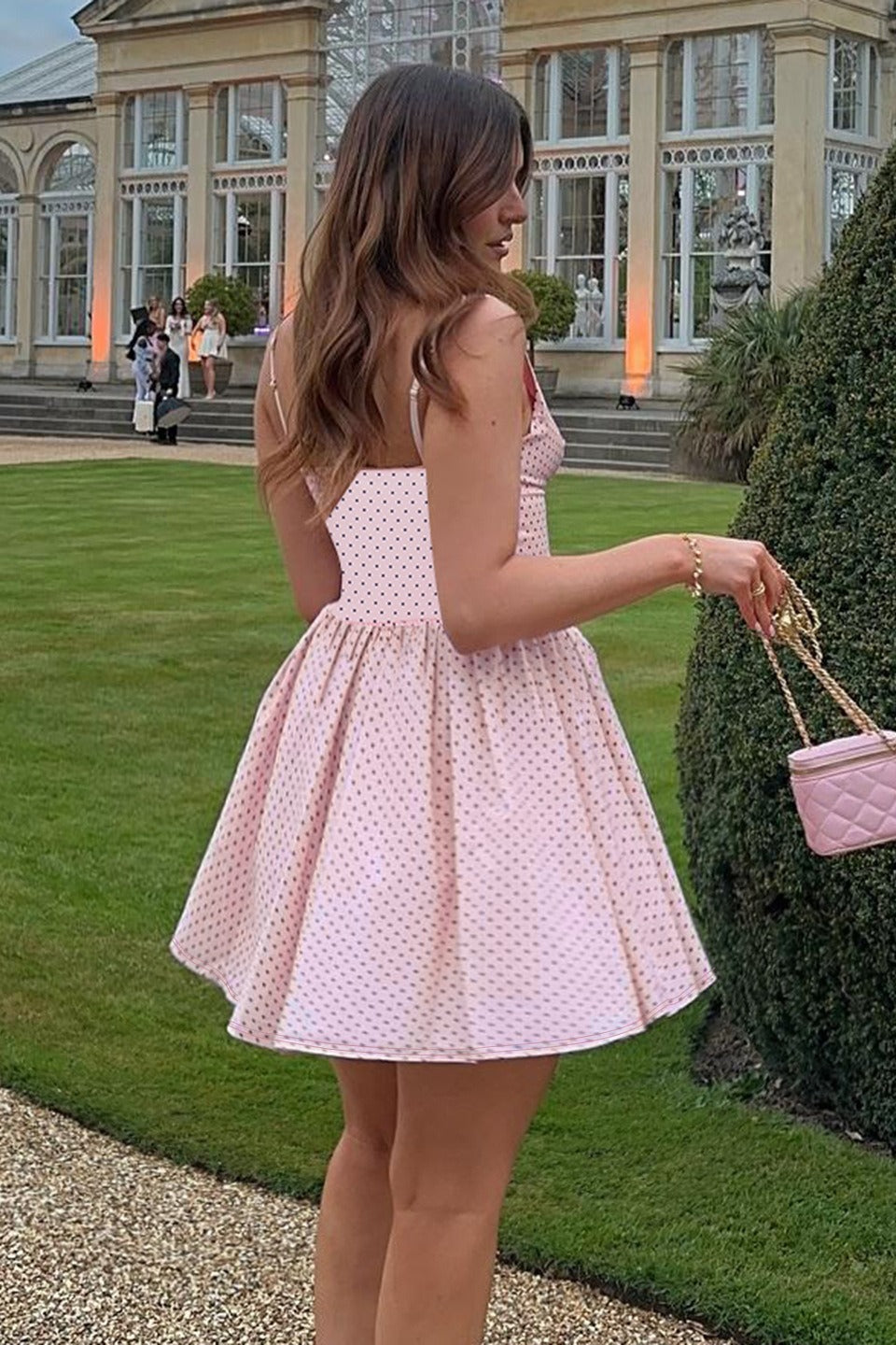 Polka Dot V-Neck Butterfly A-Line Mini Dress Polka Dot V-Neck Butterfly A-Line Mini Dress